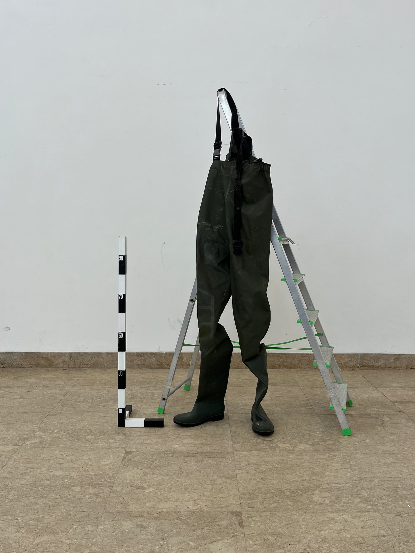 USED UP | Italian Pavilion | Green Dungarees with Boots, XL/US 11, 1.9.15